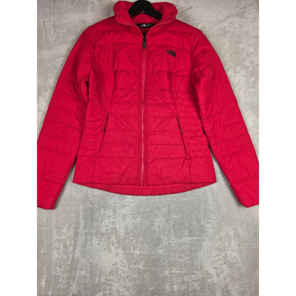 The North Face Puffer Jacket‎ Womens XS Red Quilted Full Zip Insulated Outdoor